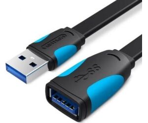 Cable Alargador USB 3.0 Vention VAS-A13-B300/ USB Macho - USB Hembra/ 5Gbps/ 3m/ Negro y Azul