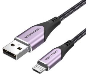 Cable USB 2.0 Vention COAVH/ USB Macho - MicroUSB Macho/ Hasta 60W/ 480Mbps/ 2m/ Purpura