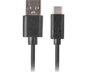 Cable usb lanberg 2.0 macho -  usb tipo c macho quick charge 3.0 1.8m negro