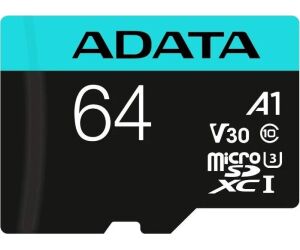 ADATA microSDXC/SDHC UHS-I U3 64GB c/adapt