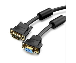 Cable Alargador SVGA Vention DAGBF/ VGA Macho - VGA Hembra/ 1m/ Negro