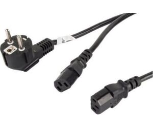 Cable De Alimentacion Lanberg Schuko Cee 7/7 A 2x Iec320 C13 2m