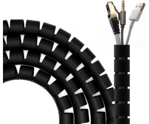 Nanocable Organizador cables flex. 25mm 2 M Negro