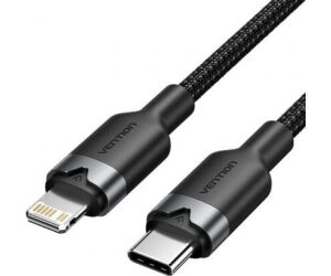 Cable 2.0 Usb-c A Lightning 1 M Negro Vention