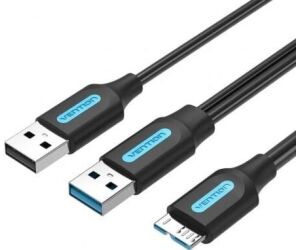 Cable Usb 3.0/m Usb2.0/m Microusb/m 1 M Negro Vention