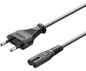 Cable Alimentacin Forma 8 Vention ZCLBAC/ CEE7/16 Macho - C7 Hembra/ 1.8m