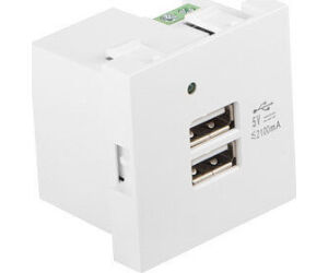 Roseta Pared Lanberg 230v 2 X Usb 5v 2.1a Blanco