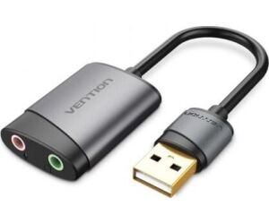 Tarjeta de Sonido Vention CDKHB/ USB Macho - 2xJack 3.5 Hembra