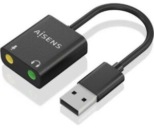 Tarjeta de Sonido Aisens A106-0769/ USB Macho - 2xJack 3.5 Hembra