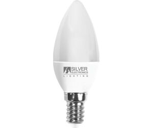 Bombilla led decorativa silver electronic vela 5w=50w -  e14 -  3000k -  440 lm -  luz calida -  a+