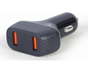 Cargador R??pido De Coche Usb Gembird De 2 Puertos, Qc3.0, 36 W, Negro