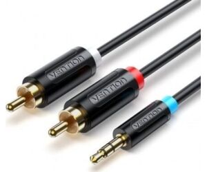 Cable Estreo Vention BCLBI/ Jack 3.5 Macho - 2x RCA Macho/ 3m/ Negro