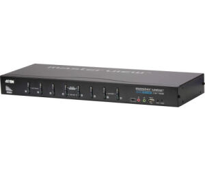 Aten Switch 8-port Usb Dvi Kvm With Usb Peripheral Support, Audio And Broadcast Mode (cs1768-ata-g)