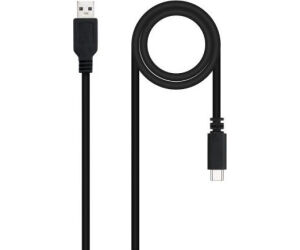 Cable USB 2.0 Nanocable 10.01.2101-L150/ USB Tipo-C Macho - USB Macho/ 1.5m/ Negro