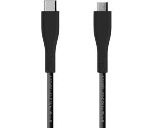 Cable USB 2.0 Tipo-C Aisens A107-0350/ USB Tipo-C Macho - MicroUSB/ Hasta 15W/ 60Mbps/ 2m/ Negro