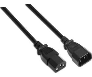 Cable Alargador de Alimentacin CPU Aisens A132-0171/ IEC C13 Hembra - IEC C14 Macho/ Hasta 1500W/ 1.5m/ Negro