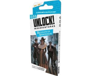 Juego de cartas unlock! miniaventuras asesinato en birmingham