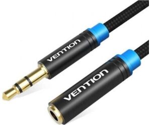 Cable Estreo Vention VAB-B06-B500-M/ Jack 3.5 Macho - Jack 3.5 Hembra/ 5m/ Negro