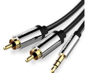 Cable Estreo Vention BCFBH/ Jack 3.5 Macho - 2x RCA Macho/ 2m/ Negro