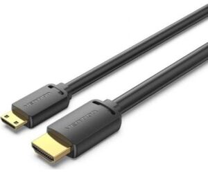 Cable HDMI 4K Vention AGHBG/ HDMI Macho - Mini HDMI Macho/ 1.5m/ Negro