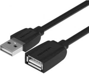 Cable Alargador USB 2.0 Vention VAS-A44-B500/ USB Macho - USB Hembra/ 5m/ Negro