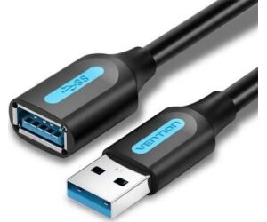 Cable Alargador Usb 3.0 M/h 2 M Negro Vention