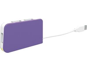 Hub 4 Puertos Usb Travel Morado Approx