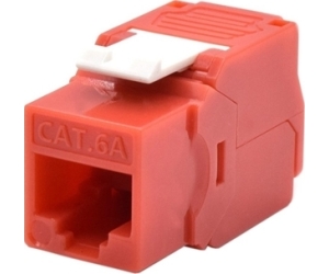 Presa Keystone Wp Cat.6a Utp, Toolless, Color Rojo