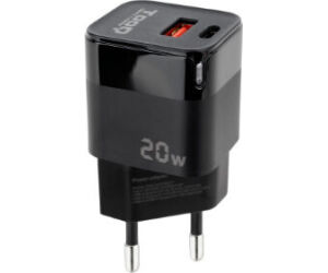 Cargador de Pared TooQ TQWC-QCPD20/ 1xUSB Tipo-C/ 1xUSB/ 20W