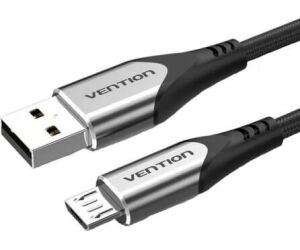 Cable USB 2.0 Vention COAHG/ USB Macho - MicroUSB Macho/ Hasta 60W/ 480Mbps/ 1.5m/ Gris