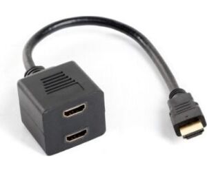 Adaptador lanberg hdmi macho -  hdmi hembra x2 splitter 20cm