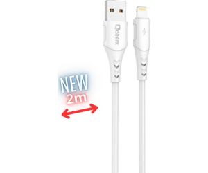 Cable qcharx athens lightning a usb tipo a - 2m - pvc blanco