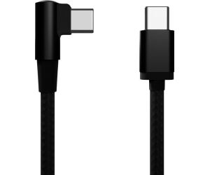 Cable Gembird Usb Tipo C Macho-macho Trenzado De Algodon En Angulo, 0,2 M,negro