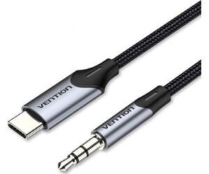 Cable Conversor Audio Vention BGKHF/ USB Tipo-C Macho - Jack 3.5 Macho/ 1m/ Gris