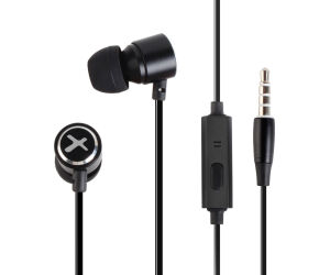 Auriculares phoenix de botn con microfono manos libres colgar y descolgar en cable conector jack 3.5 color negro