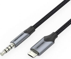 Cable Audio Microusb/m Jack 3.5/m 1.5 M Negro Vention