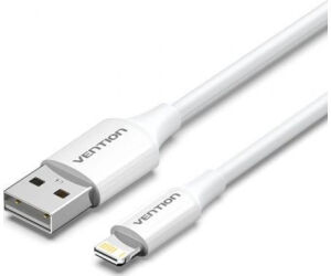 Cable USB 2.0 Lightning Vention LAIWF/ USB Macho - Lightning Macho/ 480Mbps/ 1m/ Blanco