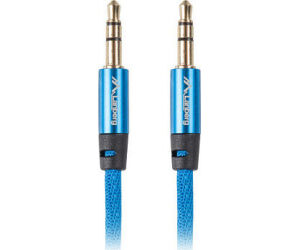 Cable minijack lanberg 3.5mm m - m 3 pin 2m premium azul