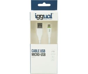 iggual cable USB-A/micro-USB 100 cm blanco