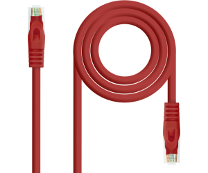 Nanocable Cable de red latiguillo RJ45 LSZH Cat.6A UTP AWG24, Rojo, 2.0m