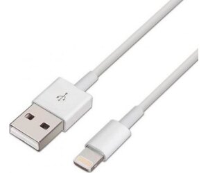 Cable USB 2.0 Lightning Aisens A102-0035/ USB Macho - Lightning Macho/ Hasta 2.5W/ 60Mbps/ 1m/ Blanco