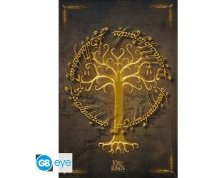 Maxi poster el seor de los anillos arbol blanco