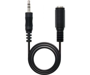 Cable Estreo Nanocable 10.24.0205/ Jack 3.5 Macho - Jack 3.5 Hembra/ 5m/ Negro