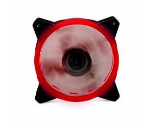 Ventilador gaming doble anillo 12 cm rojo