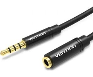 Cable Audio Estereo Jack 3.5/m Jack 3.5/h 1.5 M Negro Vention