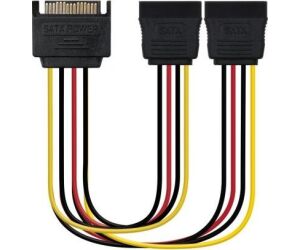 Adaptador de Alimentacin Nanocable 10.19.0104/ SATA Macho - 2x SATA Hembra/ 30cm