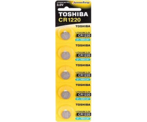 Pack de 5 Pilas de Botn Toshiba CR1220/ 3V