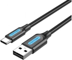 Cable USB 2.0 Tipo-C Vention COKBH/ USB Macho - USB Tipo-C Macho/ Hasta 60W/ 480Mbps/ 2m/ Gris