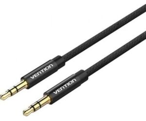 Cable Audio Estereo Jack 3.5/m Jack 3.5/m 1 M Negro Vention