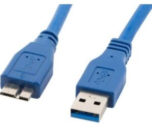 Cable usb lanberg 3.0 macho - micro usb macho 0.5m azul